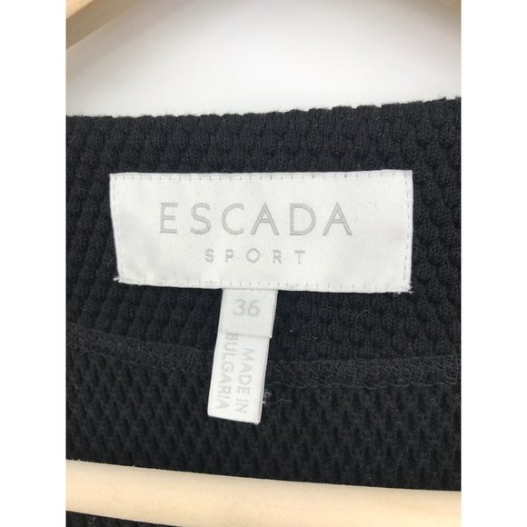 Escada Sport Textured Double Buttoned Jacket Blazer Black Size 36 Small - Picture 3 of 9